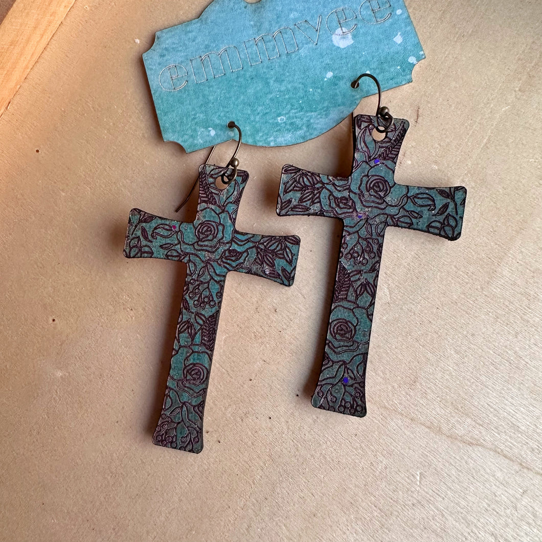 Rustic Leather Crosses